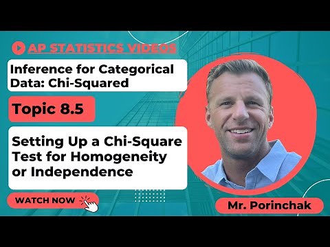 AP Statistics: Topic 8.5 Setting up a Chi Square Test for Homogeneity or Independence