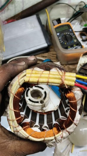 table fan winding 16 slot table fan kaise winding Karen. #neofficial