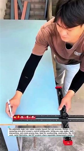 The Ultimate Adjustable Angle Ruler for Perfect Layouts #Tools #DIY #Construction