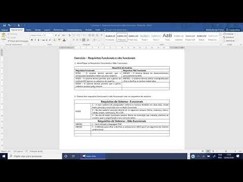 Exemplo para realizar os exercícios de requisitos funcionais e não funcionais