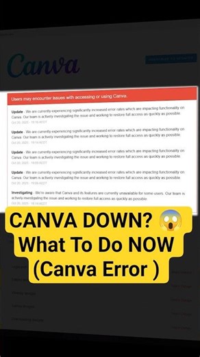 CANVA DOWN? 😱 What To Do NOW (Canva Error)