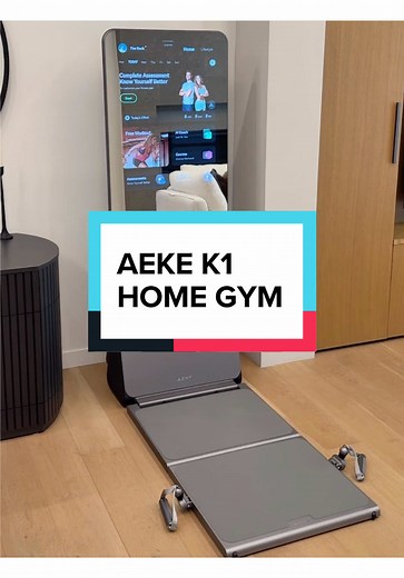 Could this replace a gym membership? 👀💪🏼 @AEKE The AEKE K1 is a no-installation smart home gym that folds out when in use! It has 220 pounds of resistance (110 each side) and a touchscreen mirror to guide you through over 300 movements! A must-have for people who want to build muscle & lose fat from the comfort of their home 💪🏼 #aeke #homegym#homegymym #fitness #wellness