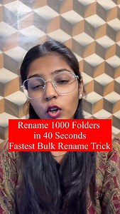 Rename 1000 Folders in 40 Seconds – Fastest Bulk Rename Trick . . . . . . @rgk_microsoft_office_02 . . . Excel की और भी मजेदार वीडियो देखने के लिए और नये नये trick सिखने के लिए मुझको @rgk_microsoft_office_02 को follow करना पता भूलना . . . #rgkmicrosoftoffice002 #excel #exceltips #accounting #exceltricks #trending #instagram #explorepage #reels #reelsinstagram | of_success_and_