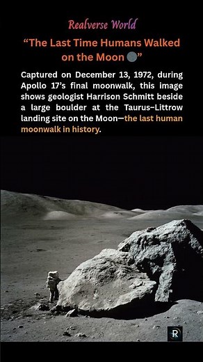 The Last Time Humans Walked on the Moon (1972) 🌑 #spacefacts #space #universe #moon #astronomy