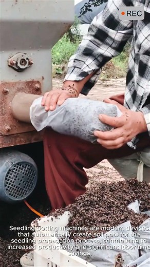 Automatic Soil Bagging Machine for Seedlings – Fast and Efficient #viral #shorts