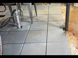 Digging out your crawl space? Using concrete pavers with natural sand to create a crawl space floor.