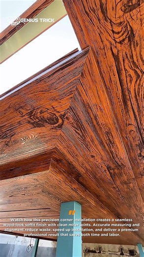 Perfect Soffit Corner Trick #Construction #Woodworking #Shorts