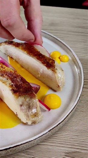 Fine Dining Plating: Crispy Skin Chicken