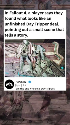In Fallout 4, a player says they found what looks like an unfinished Day Tripper deal, #fallout4