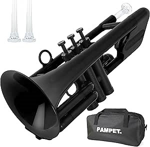 SEA LION Professional Plastic C Trumpet Standard Trumpets Trumpet Set for Student Beginner C Trumpet Instrument Black