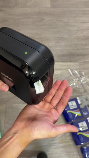 Slight labellung addiction here lol Anyone else has a Brother Cube Plus? #labelmaker #labelprinter #brotherprinters #thermoprinter #ptouchcubeplus #organizedhome #earnscommissions