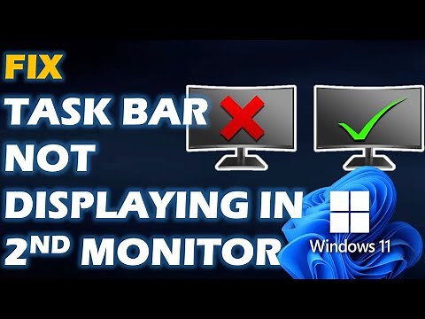 Fix Taskbar Not Displaying In The External Monitor In Windows