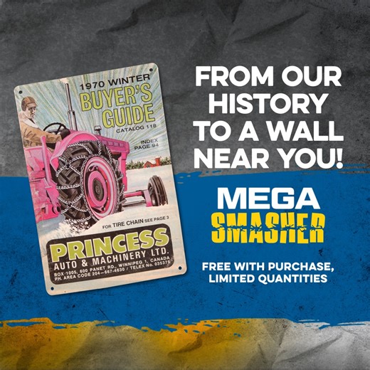 We’ve come a long way since the very beginning, and we’re planning big things for the future. We know how much you love our catalogues, and as a nod to the past we’re featuring one of our classic covers on the LAST of four FREE exclusive, limited-edition vintage signs! 🙌🎉 💥 Available in-store only with purchase but come early as quantities are limited, so come early on Tuesday, November 18! | Princess Auto