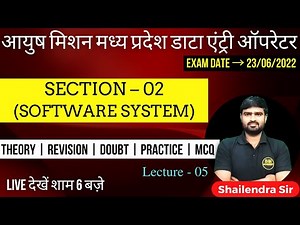 Software System | CPCT | Patwari | ASI LDC | SI STENO | MP High Court | आयुष मिशन DEO | L-5