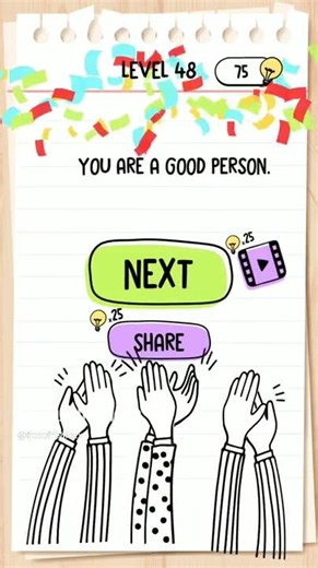 Brain Test Level 48 Help this poor guy, please