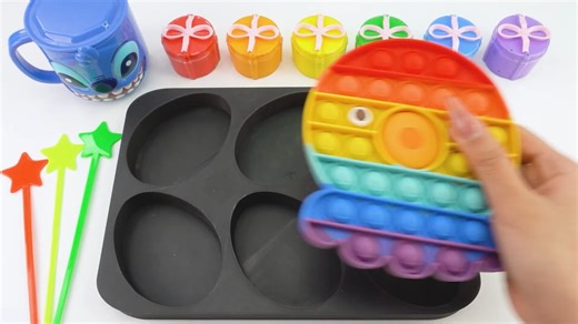 令人满意的视频l DIY如何将彩虹BIGGY鸡蛋Sprunki冰心涂料与混合