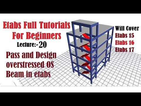 Etabs Full Tutorials for beginners | Pass and Design overstressed OS Beam in Etabs | Lec 20