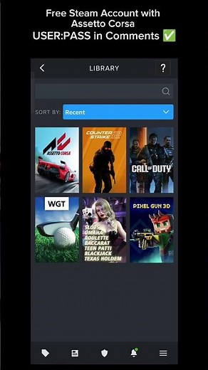 Free Steam account with Assetto Corsa #steam #shorts #free #assettocorsa