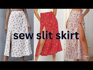 Slit Skirt Sewing Tutorial for Beginners || DIY Midi skirt with a Side Slit || Step by step tutorial
