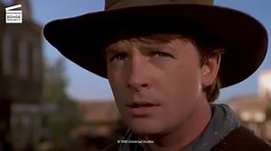 Marty Vs Tannen in a quick draw 💥 | Binge Society - The Greatest Movie Scenes