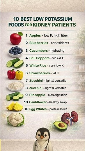 10 Best Low Potassium Foods for Kidney Health 🥗