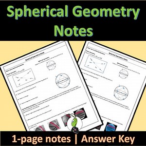 Spherical Geometry Guided Notes Surface Area and Volume
