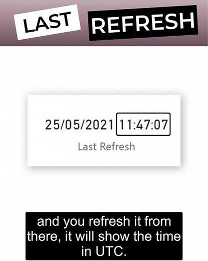 Showing LAST REFRESH in Power BI #Shorts