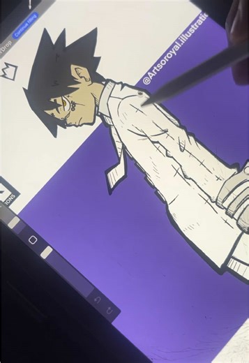 Speed coloring of my OC kedo inspired by death the kid from soul eater #souleater #fanart #anime #CharacterDesign