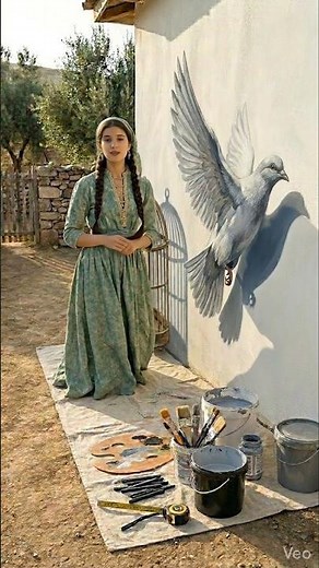 Decorative Dove Painting 🕊️🎨#DecorativePainting #DoveArt #WallArt