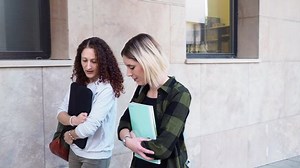 Handheld Shot Female Friends Talking While Stock Footage Video (100% Royalty-free) 1037929949 | Shutterstock