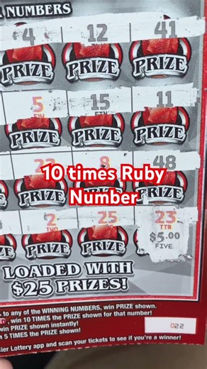 Indiana Hoosier Lottery Ruby 7 10x lottery match #23 #hoosier