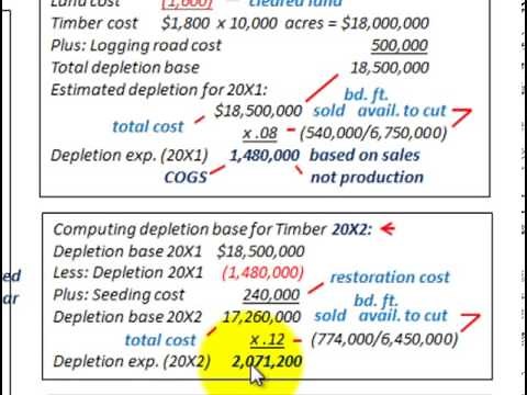 Depletion Accounting (Depletion Expense For Timber With A Changing Depletion Base)