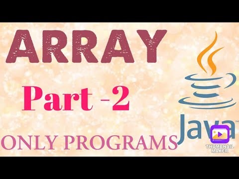 Programs on Array | Part-2| ICSE Class 10