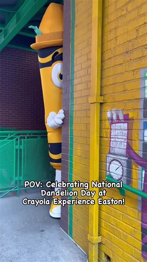 The crayon, the myth, the legend...Dandelion! It's #NationalDandelionDay and we're celebrating this iconic color at Crayola Experience Easton during the Crayon Tour 🖍️ Now through May 11 meet & greet Dan D daily! Get all the tour details: https://www.crayolaexperience.com/easton/things-to-do/crayon-tour *Restrictions apply. #CrayonTour #CrayolaLimitedEdition #DandelionCrayon | Crayola Experience