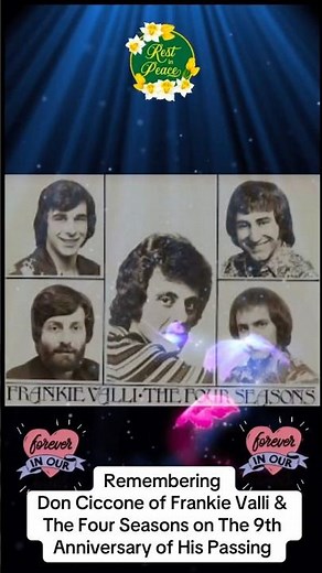 Frankie Valli 4 Seasons Don Ciccone Remembered #music #singer #musician #jerseyboys #rip #shorts