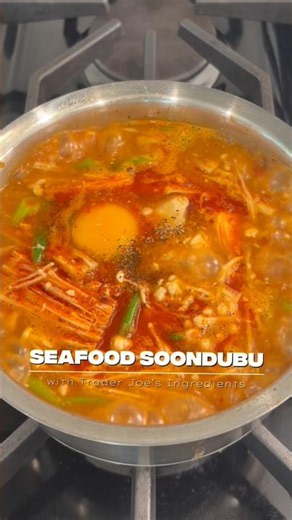 Easy Seafood Soondubu (Korean Soft Tofu Stew) 🇰🇷