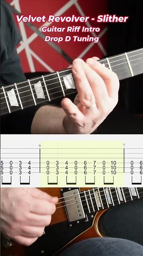 #tutorial Velvet Revolver Slither Guitar Riff Intro #guitar #guitarlesson #guitartutorial