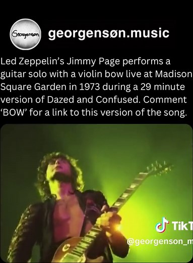 Jimmy Page's Iconic Guitar Solo with Violin Bow