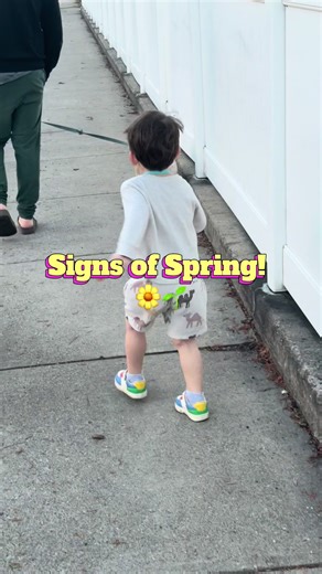 Appreciating nature and searching for signs of spring with my 3 year old 🌱🥹 #springtime #march