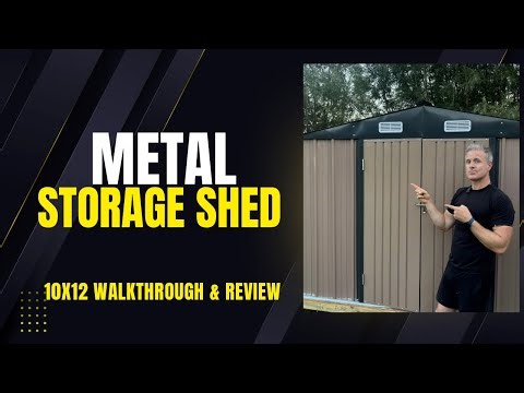 🏠 10x12 Metal Storage Shed Review & Walkthrough - Patiowell and Auxon| Size & Sturdiness