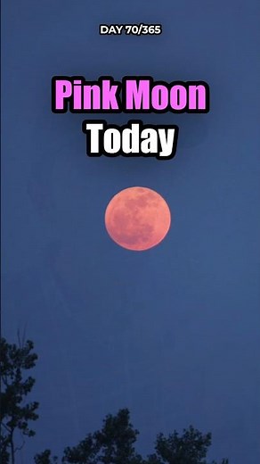 Tonight's PINK MOON 💖 Why is Today's Full Moon called Pink Moon #pinkmoon #fullmoon #moon