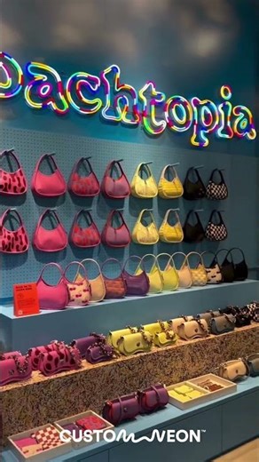 Lighting Up Coachtopia: Large-Scale, Animated, Multicolor LED Neon Signs for Coach #retailsignage