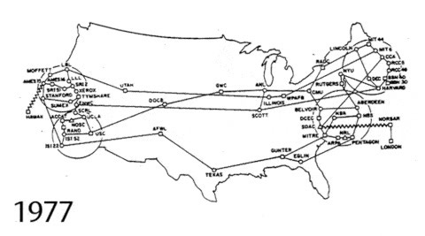 Growth of The Early Internet 1969-1989 | Brilliant Maps