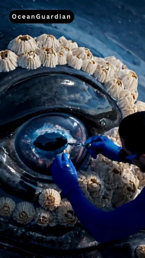 Whale Rescue: Divers Remove Barnacles from Massive Eyeballs