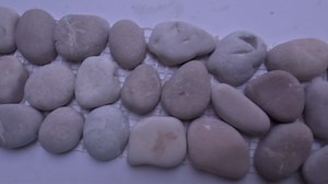 CNK Tile Java Tan Pebble Tile Border - 12" x 4" Unpolished Natural Stone Mosaic for Bathroom Kitchen Backsplashes Floors Walls and Outdoor Patios - Durable Easy Installation Eco-Friendly - Pack of 1