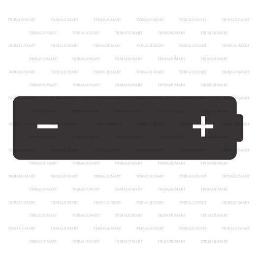 Empty Battery Icon | Zero Power Symbol | Minimal Battery Outline Design | Cricut SVG | Laser Engraving File (eps, Svg, Pdf, Png, Dxf, Jpeg). - Etsy