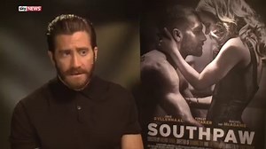 Jake Gyllenhaal has been speaking to us about his new film Southpaw. Watch the full interview here: http://trib.al/S50Y6kv | Sky News