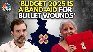 Opposition Leader & Congress MP Rahul Gandhi criticised the 2025 Union Budget, calling it a 'band-aid for a bullet wound'. He added that it will only benefit India's billionaires. #Watch #rahulgandhi #Budget2025 #Budget #congress #bjp #nirmalasitharaman #budget2025 #cnbctv18digital | CNBC-TV18