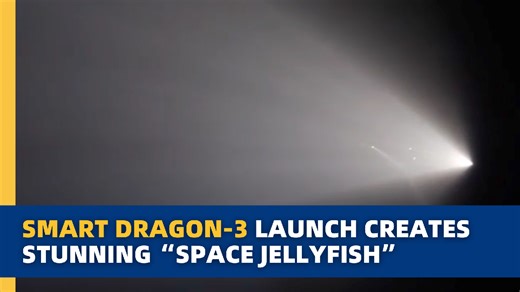 Smart Dragon-3 launch creates stunning 'space jellyfish'