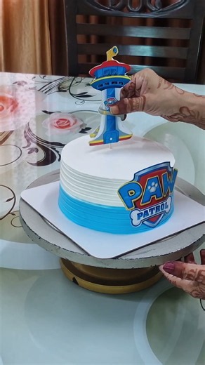 Paw patrol theme cake #cake #trending #shorts #birtdaycake #cakedesign #chocolatecake #BakingBites